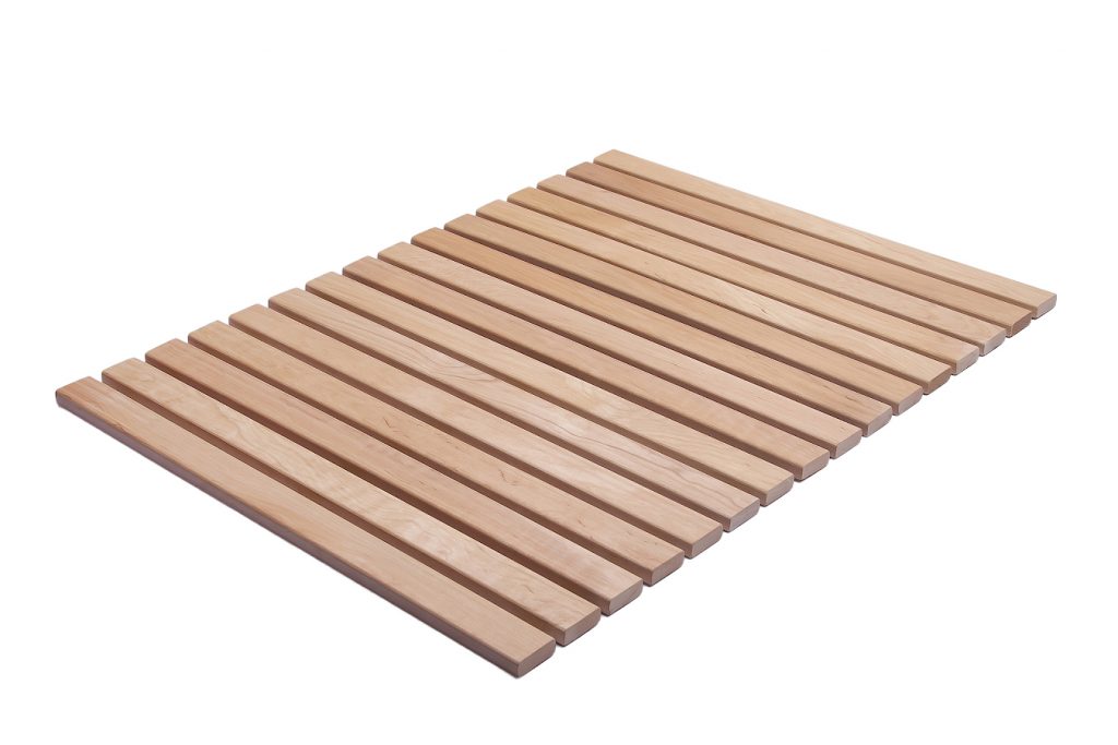 Sauna Floor Wooden Mat Roll Up Hardwood Alder 600x1000mm