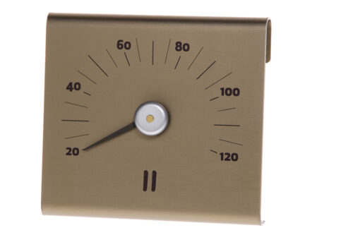 Aluminium sauna thermometer champagne