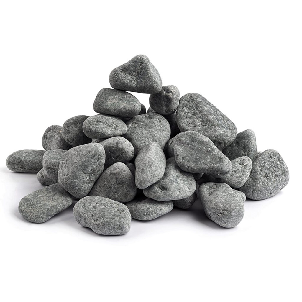 Rounded Sauna Stones 5-10cm. 15kg Olivine Diabase