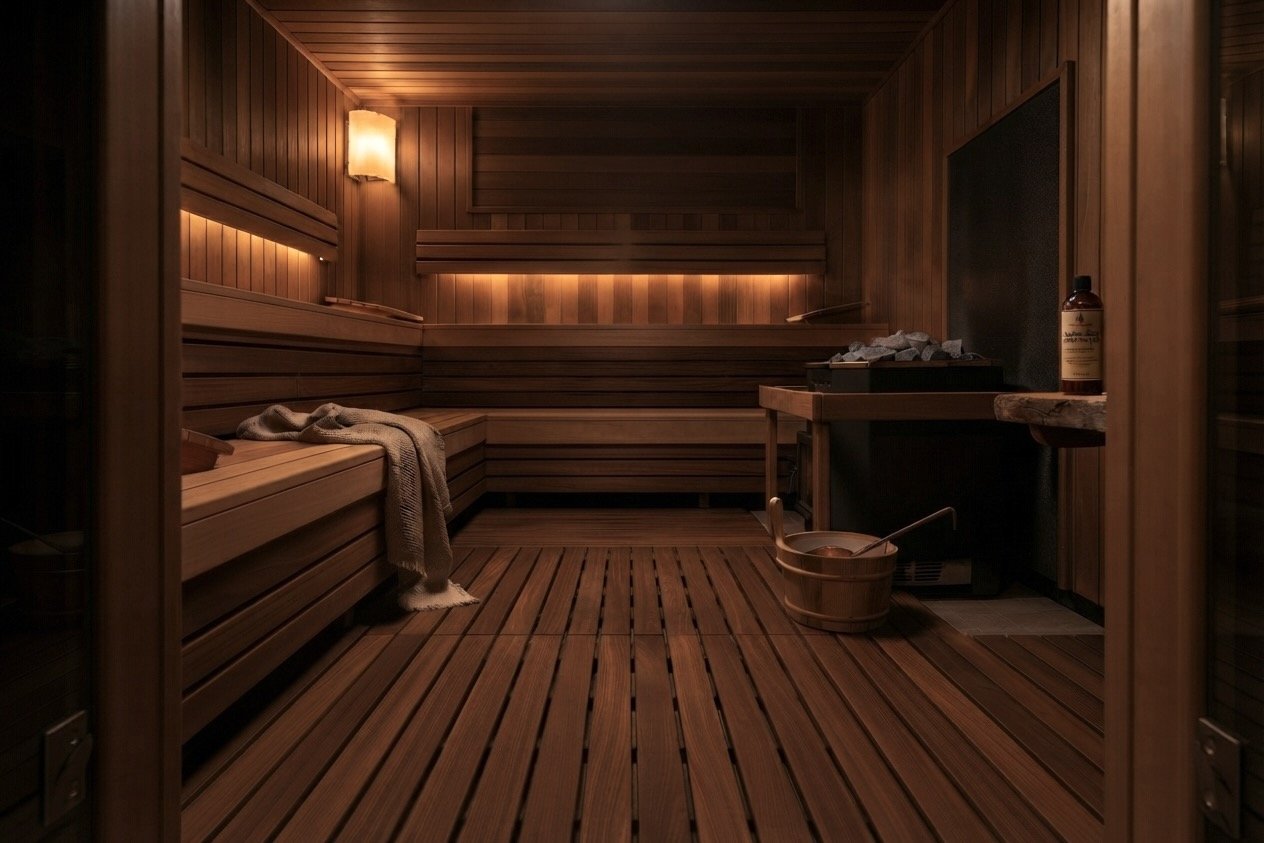 Sauna Floor Wooden Mat | Roll Up Hardwood - Thermo Aspen - Image 2
