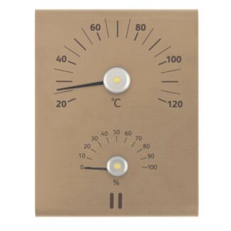 Sauna thermometer and hygrometer champagne | Rento